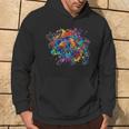 Canadian Moose Lover Forest Wildlife Animal Colorful Moose Hoodie Lifestyle