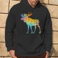 Candian Moose Abstrast Colorful Bright Group Hoodie Lifestyle