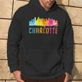 Charlotte North Carolina Watercolor Skyline Souvenir Hoodie Lifestyle