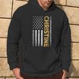 Christine First Name Christine Name American Flag Hoodie Lifestyle