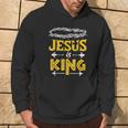 Christliches Hoodie Jesus is King mit Dornenkrone Design, Glaubensbekenntnis Tee Lebensstil