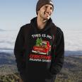 This Is My Christmas Pajama Rottweiler Truck Red Hoodie Lifestyle