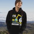 Construction Truck 6Th Birthday 6 Years Old Digger Excavator Hoodie Lifestyle