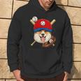 Corgi Baseball Dog Lovers Baseball Player Hoodie Lifestyle