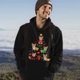 Corgi Christmas Tree Light Buffalo Plaid Dog Xmas Hoodie Lifestyle