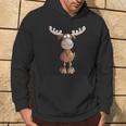 Crazy Elk I Deer Reindeer Fun Animal Motif Hoodie Lebensstil