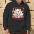 Cute Kitsune Japanese Anime Fox Kawaii Strawberry Milk Hoodie Lifestyle