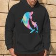 Cute Tie-Dye Dolphin Parent And Child Dolphins Hoodie Lifestyle
