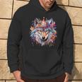 Cute Wolf Party Birthday Themed Festive Wolves Lover Themed Hoodie Lifestyle