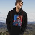 Dabbing Eagle Monster Truck 4Th Of July Boys American Flag Hoodie Lifestyle