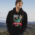 Dad Of The Birthday Boy Matching Trex Birthday Party Hoodie Lifestyle