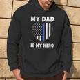 My Dad Is My Hero Police Officer Dad Blue Line Flag Heart Hoodie Lifestyle