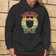 Dads With Beards Are Better Vintage Father's Day Joke Hoodie Lifestyle