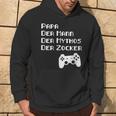 Damen Papa Zockerater Gamer Geburtstag Spruch Lustig Geschenk Mit-Ausschnitt Kapuzenpullover Lebensstil