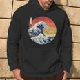De La Gran Ola De Kanagawa Hokusai Japonés Hombres Retros Sudadera Estilo de vida