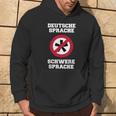 Deutsche Sprache, Schwere Sprache Hoodie für Herren, Lustiges Sprachlerner Motiv Lebensstil