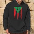 Distressed Afro Latino Flag Afro Boricua Puerto Rico African Hoodie Lifestyle