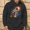 Dog Selfie Solar Eclipse Wearing Glasses Dog Lovers Hoodie Lifestyle