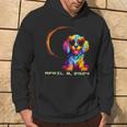 Dog Wearing Solar Glasses Eclipse Colorful Puppy Love Dog Hoodie Lifestyle