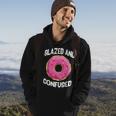 Donut Glazed And Confused Pink Donuts Lover Hoodie Lifestyle