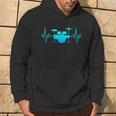 Drum Heartbeat Lifeline Music Lover Band Member Drummer Men Hoodie Lifestyle