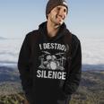 Drummer I Destroy Silence Drumming Vintage Drumset Drum Set Hoodie Lifestyle