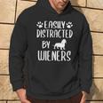Easily Distracted By Wieners Dachshund Dog Lovers Hoodie Lifestyle