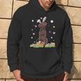 Easter Cute Chocolate Labrador Dog Lover Bunny Eggs Easter Hoodie Lifestyle