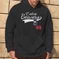 Eaton Beavers 69 Adult Humor Baseball Hoodie Lifestyle