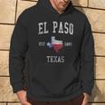 El Paso Texas Flag Sport Retrointage Hoodie Lebensstil