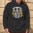 Elephant With Sunglasses And Sunflowers Hoodie Lifestyle