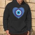Evil Eye Greek Protect Against Evil Heart Charm Graphic Hoodie Lifestyle