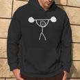 Fitness Stickman Weight Lifting Squat Gym Humor Hoodie Lifestyle