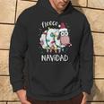 Fleece Feliz Navidad Cute Sheep Christmas Hoodie Lifestyle