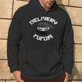 Food Delivery Pizza Mailman Truck Driver Multitasking Ninja Hoodie Lifestyle