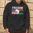 Freedom United States Of America And Pan-African Flag Hoodie Lifestyle