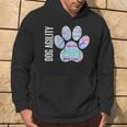 Fun Dog Agility Dog Agility Word Cloud Paw Shape Hoodie Lifestyle