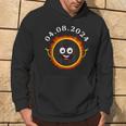 Fun Total Solar Eclipse 2024 Usa Totality Moon Character Hoodie Lifestyle