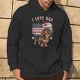 Dachshund Tattoo I Love Dad Fathers Day Patriotic Hoodie Lifestyle