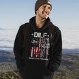 Dilf Damn I Love Firearms Gun American Flag Hoodie Lifestyle