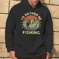 Fishing- Id Rather Be Fishing Bass Fish Dad Hoodie Lifestyle