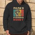 Fishing Papa's Fishing Buddy Vintage Fishing Hoodie Lifestyle