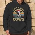 I'm Just A Girl Who Loves Cows Cow Farmer Farm Hoodie Lifestyle