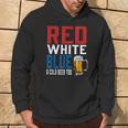 Patriotic Beer Red White Blue & Cold Beer Too Hoodie Lifestyle