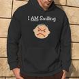 I Am Smiling Grouchy Angry Crabby Guy Dark Color Hoodie Lifestyle