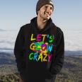 Lets Glow Crazy Party Retro Colorful 80S Rave Color Hoodie Lifestyle