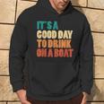 Good Day To Drink On Boat Retro Pontoon Boater Dad Women Hoodie Lifestyle