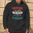 Grandad The Man The Myth The Legend Retro Vintage Hoodie Lifestyle