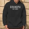 Grandpa Est 2024 First Time Grandfather Promoted Hoodie Lifestyle