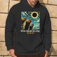 Grizzly Bear Howling At Solar Eclipse Hoodie Lifestyle